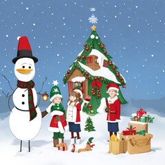 Merry christmas star images collections cute wallpapers ai generated