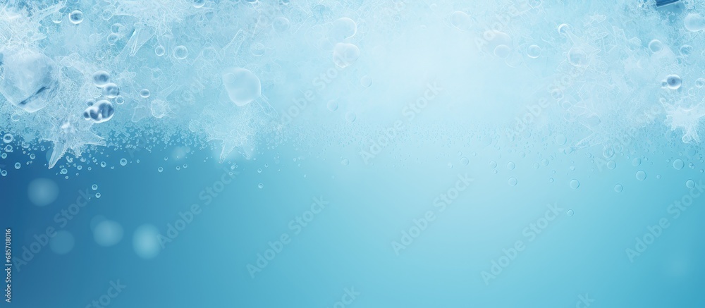 Poster Chilly blue backdrop Copy space image Place for adding text or design