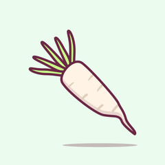 Radish Vegetable Illustration, Vegetable healthy food vector illustration