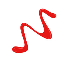 Red tomato sauce  ketchup stains and smears