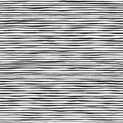 Waves seamless pattern. Hand drawn lines abstract background. Black and white stripes texture. Monochrome vector illustration
