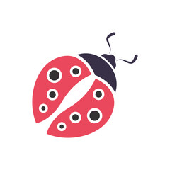 Fototapeta premium Ladybug icon logo