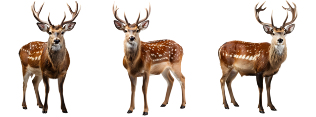 deer set png. deer png. Deer isolated png. Brown deer looking into the camera. Cervidae png. True deer png
