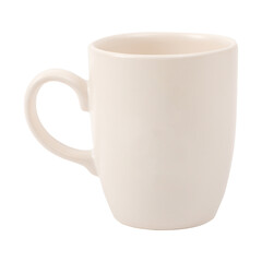 Christmas concept coffee cup, porcelain mug isolated png background.. Ceramic cup