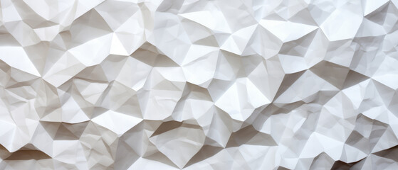 Chaotic white and gray clean background with texture and pattern of hills, crumpled paper.