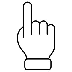 hand finger pointing icon
