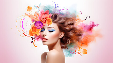 Cosmetic Beauty-themed Background for a Chic and Elegant Look, Perfect for Banners and Websites.