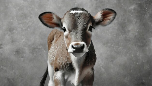 cute calf on gray background oncept cute farm animals gray background photography calf photos cute animals