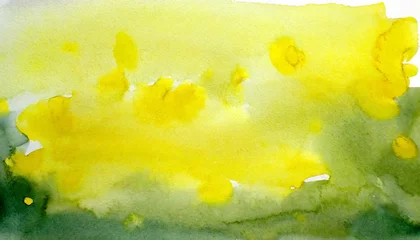 Foto op Plexiglas hand drawn watercolor yellow background © Ashley