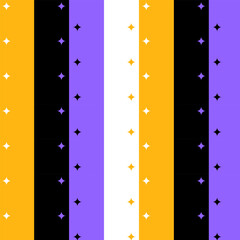 Geometric modern pattern seamless with wide stripes small stars diamonds yellow black purple white vector image