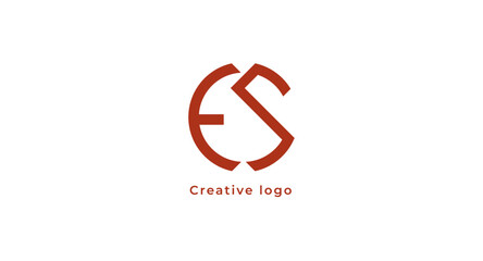 ES Logo Design Template Vector Graphic 