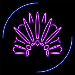 brazilian carnival neon sign, modern glowing banner design, colorful modern design trends on black background. Vector illustration.