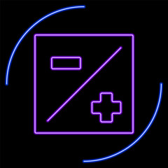 Obraz premium neon sign brightness contrast, modern glowing banner design, colorful modern design trends on black background. Vector illustration.