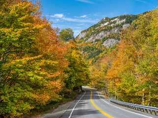 Autumn colors at Grafton Notch State Park - Maine - scenic drive