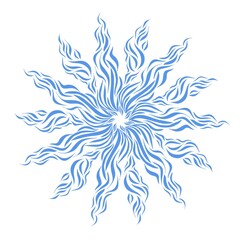 Pattern like tattoo, sun, snowflakes, star