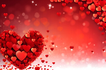 valentines day background, social media background for vday, full of romance cards with love, red rose and candles