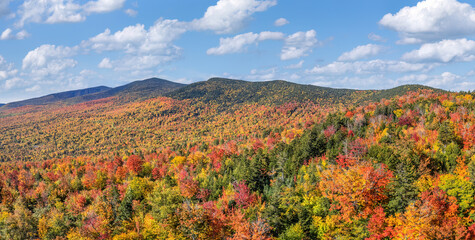 Beautiful autumn mountainside in the Carrabassett Valley - Maine