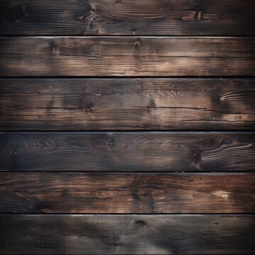 A Wood Planks With Dark Brown Color