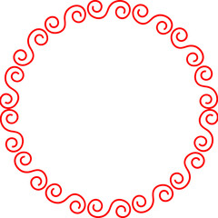 red frame made of flowers for decor festival celebration oriental culture design