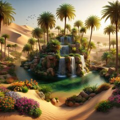 sunset in the desert