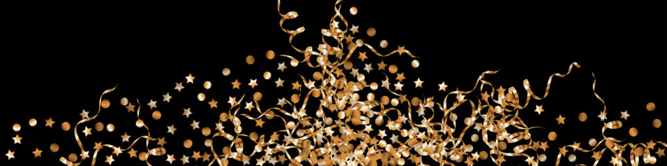 Gold Shine Anniversary Vector Panoramic