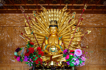 Statues and Gods in a Temple in Pingyao in China
