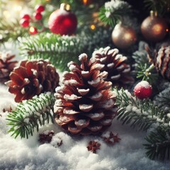 christmas tree decoration background