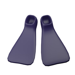 Diving Fin 3d Icon Illustration