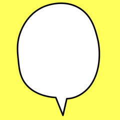 bubble cloud in vector.icon for text in flat style.object template design for logo sticker icon print text