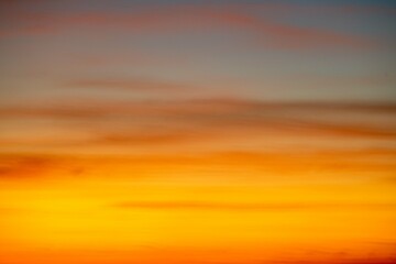 Sky gradient from blue to orange sunset