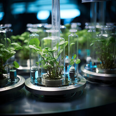 a bioreactor creating vaccines in a plant