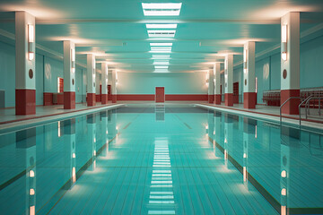 an empty indoor swimming pool