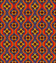 Retro geometric seamless pattern vector image