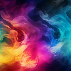 smoky rainbow background.