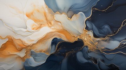 abstract background with blue and golden colours