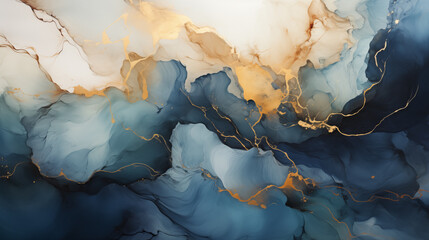abstract background with blue and golden colours