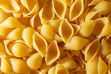 Uncooked Conchiglie Pasta: A Culinary Canvas of Conchiglie Macaroni, Creating a Lively and Textured...