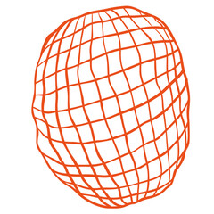 neon mesh in vector. imitation of a volumetric 3D object. objects for the design of an animation product packaging website application.