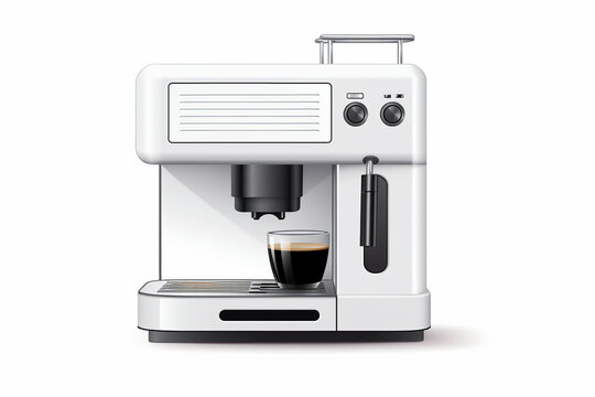 Coffee machine. Isolated on white background illustration.