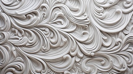 A close-up of a textured gypsum wall in cool gray tones, showcasing the fine details of its intricate patterns.