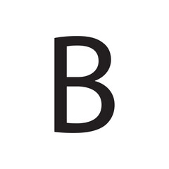 Obraz premium Letter b isolated on white background. Alphabet Letter b. .Font symbol of letter b. Printable Solid Black Letter b Silhouette. Vector illustration.