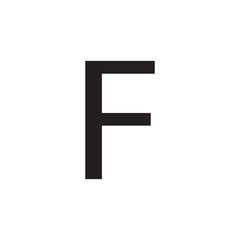 Letter f isolated on white background. Alphabet Letter f. .Font symbol of letter f. Printable Solid Black Letter f Silhouette. Vector illustration.