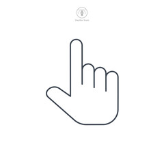 Obraz premium Hand clicking. Finger cursor Icon symbol vector illustration isolated on white background