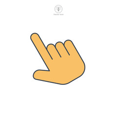 Hand clicking. Finger cursor Icon symbol vector illustration isolated on white background