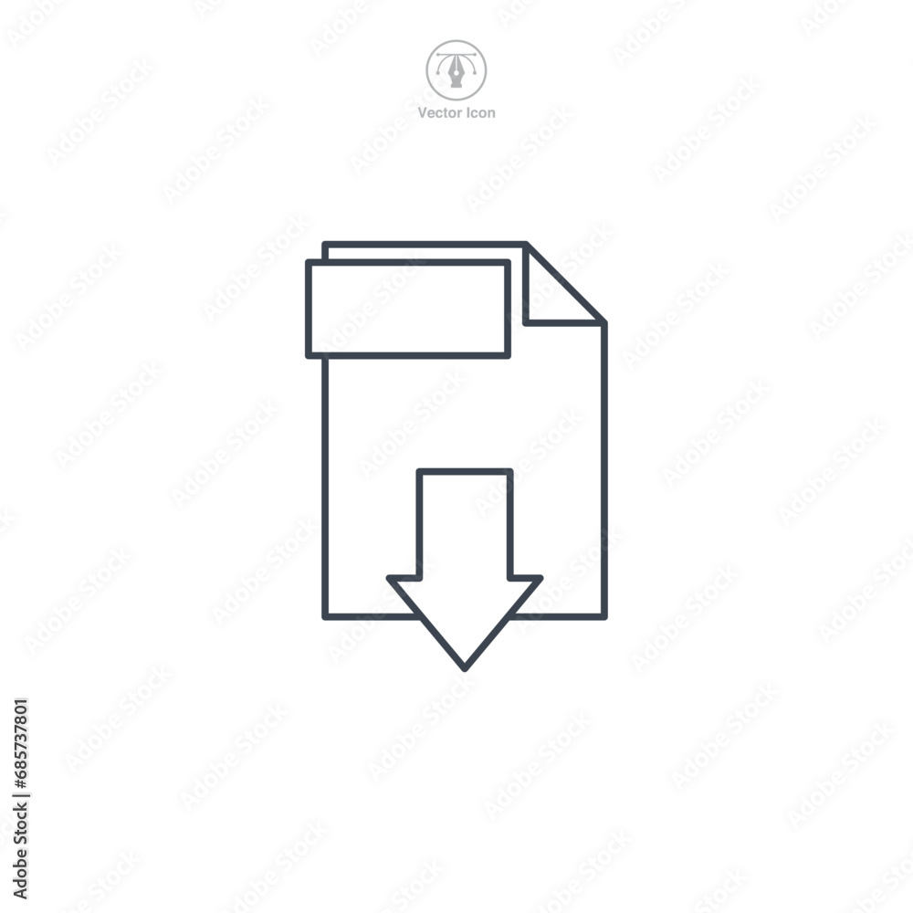 Poster document pdf format file icon symbol vector illustration isolated on white background