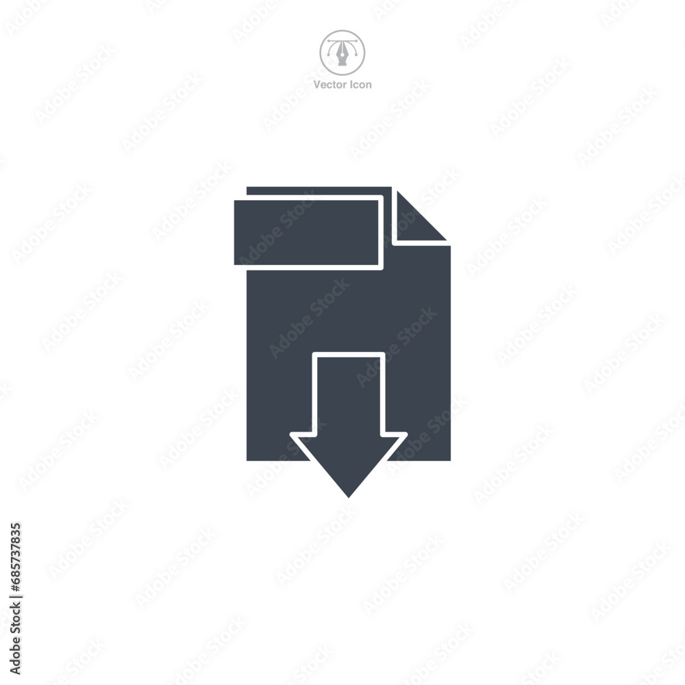Poster document pdf format file icon symbol vector illustration isolated on white background