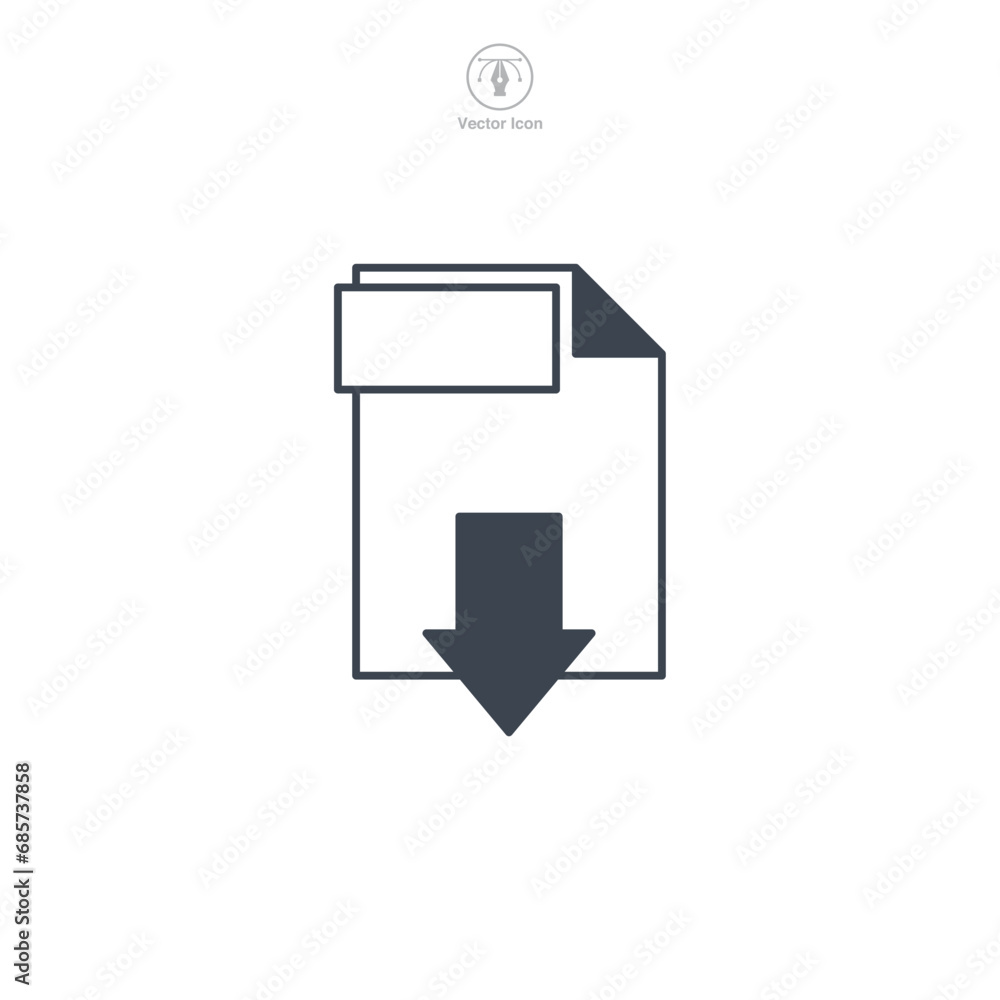 Poster document pdf format file icon symbol vector illustration isolated on white background