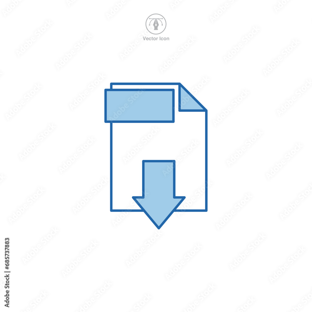 Poster document pdf format file icon symbol vector illustration isolated on white background
