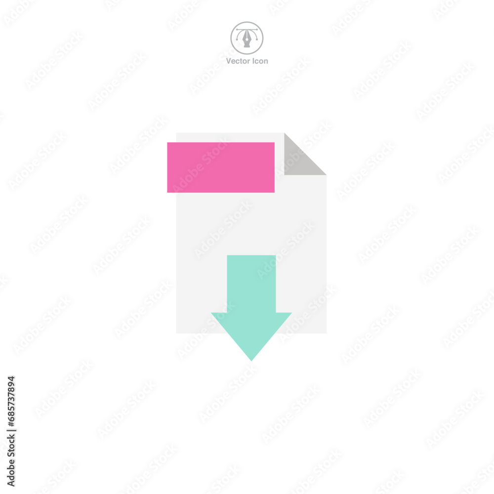 Poster document pdf format file icon symbol vector illustration isolated on white background