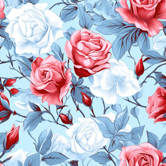 seamless rose wallpaper pattern